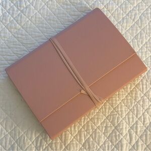 Pink leather Portfolio Binder